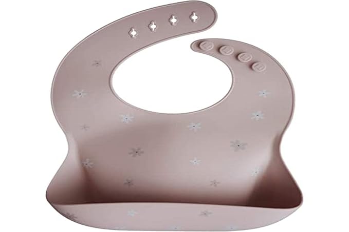 mushie Silicone Baby Bib | Adjustable Fit Waterproof Bibs - Image 4