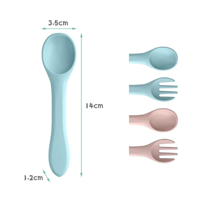 Vicloon Silicone Baby Feeding Spoons, Baby Led Weaning Feeding Supplies - Image 2