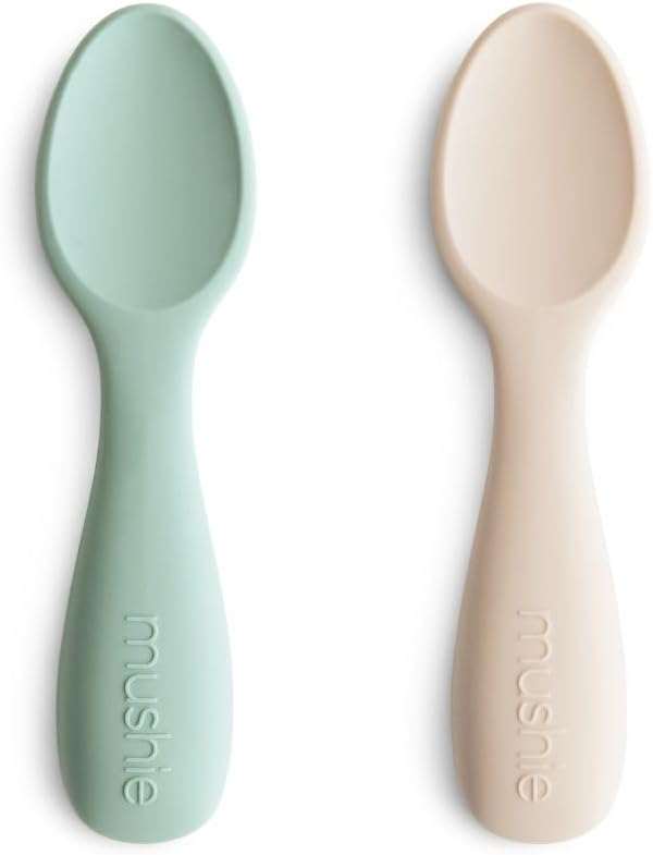 mushie Silicone Toddler Starter Spoons | 2 Pack by mushie