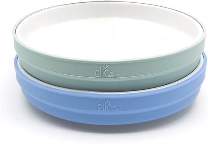 Elk and Friends Kids 7.8” Porcelain White Plates by ElkandFriends