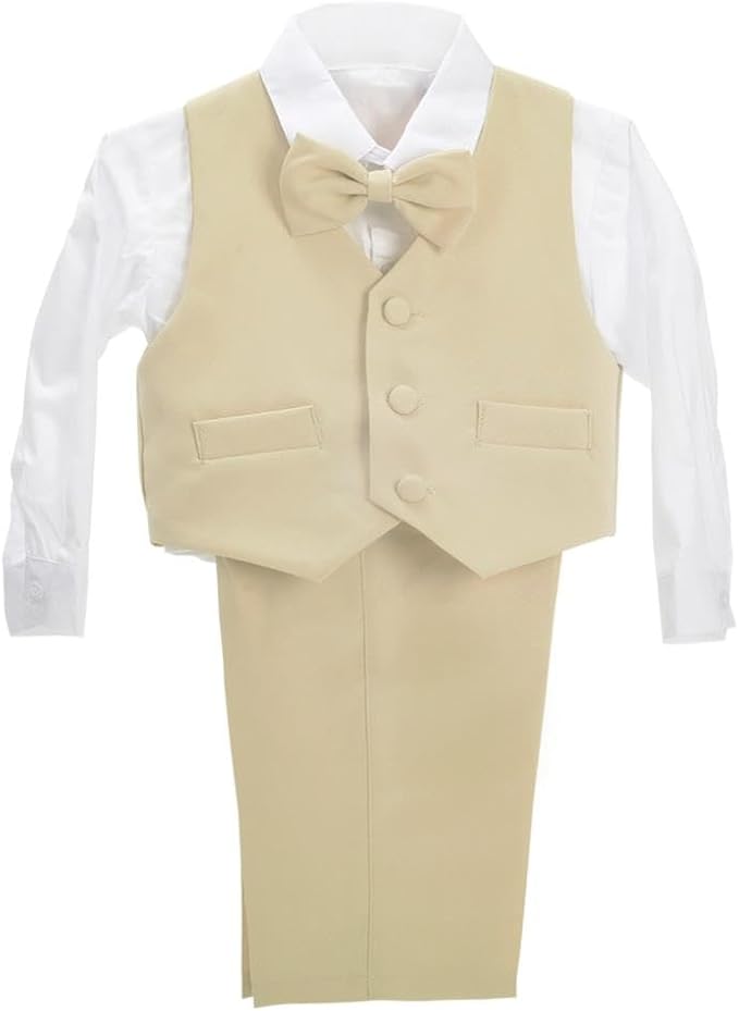 Dressy Daisy Baby Toddler Boy 5 Pcs Set Formal Tuxedo Suits No Tail Wedding - Image 3