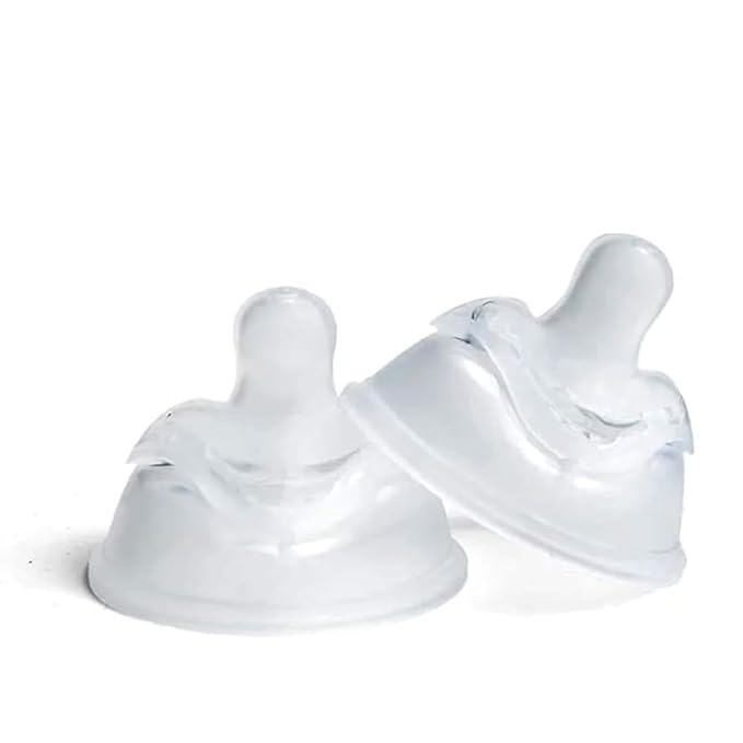 Herobility Double Anti-Colic Silicone Nipples, Baby Bottle Teats, Breast Like by Herobility