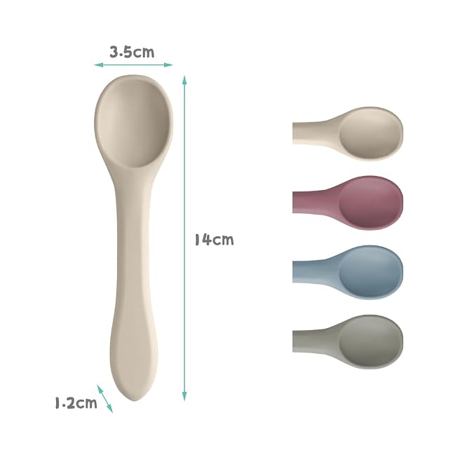 Vicloon Silicone Baby Feeding Spoons, Baby Led Weaning Feeding Supplies - Image 2