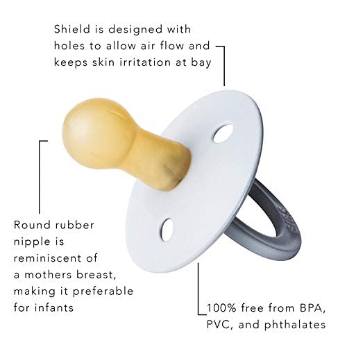 BIBS Pacifiers Colour Collection | Natural Rubber Baby Pacifier | Set of 2 - Image 2