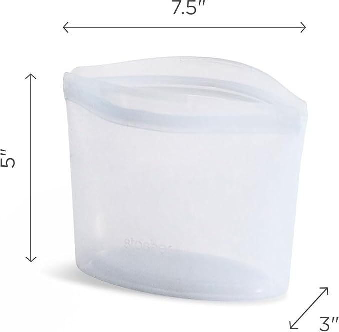 Stasher Premium Silicone Reusable Food Storage Bowl, Deep Ocean, Sous Vide - Image 5