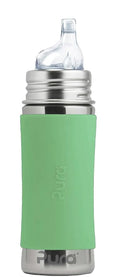 Pura Kiki 11oz/325ml Stainless Steel Sippy Cup Bottle w/Sleeve, Plastic-Free by Pura