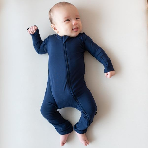 KYTE BABY Unisex Rayon Made From Bamboo Zippered Rompers 0-24 Months - Image 2