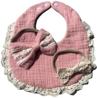 Baby Girl Gift Set, Muslin BoHo Bib - Image 2