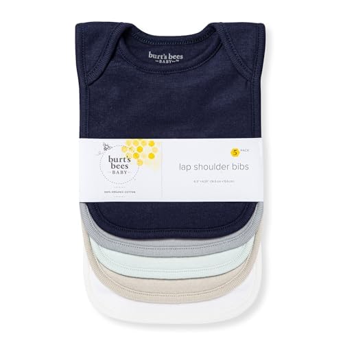 Burt's Bees Baby Organic Baby Bibs – 100% Cotton Newborn Infant Bibs - Image 2