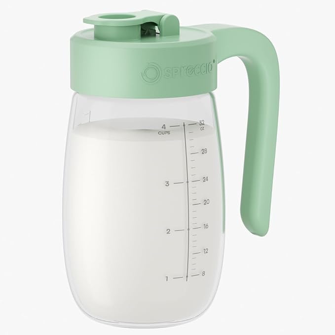 Breast Milk Pitcher Glass Resistant to Heat and Cold, 32 oz Leak-Proof Formula - Image 7