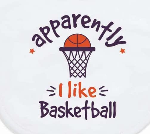 ChalkTalkSPORTS Basketball Baby & Infant Bibs | Soft Microfiber Basketball Baby - Image 3