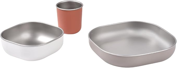 BEABA Stainless Steel Meal Set | Microwave and Oven Safe | Baby Plates Baby - Image 6