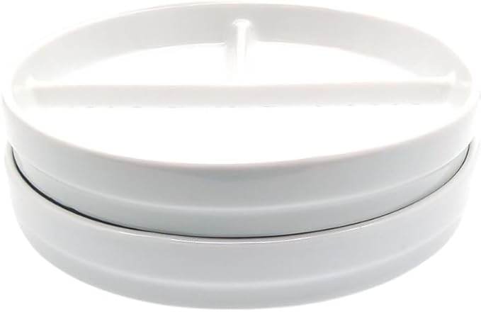 Elk and Friends Kids 6.7” Porcelain White Plates | Divided Plates | Suitable by ElkandFriends