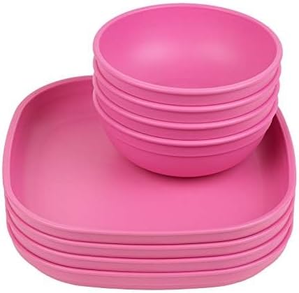 Re-Play Toddler Plates - 9 In and Bowls - 20 Oz. - Kids Plates and Bowls by Re-Play