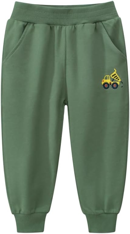 GFQLONG Toddler Boys 3 Pack Cotton Active Jogger Pants, Kids Cartoon Sweatpants - Image 7