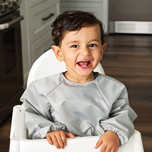 Tiny Twinkle Long Sleeve Bib for Babies & Toddlers – 2 Pack Waterproof Smock - Image 2