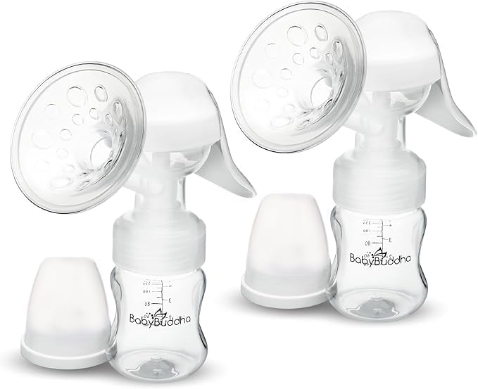 BabyBuddha Manual Breast Pump, Single Hand Expression Breastmilk Pump, Cordless - Image 2