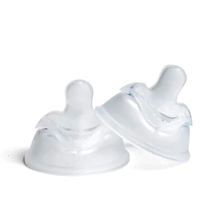 Herobility Double Anti-Colic Silicone Nipples, Baby Bottle Teats, Breast Like by Herobility