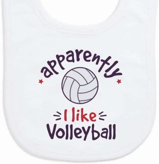 ChalkTalkSPORTS Volleyball Baby & Infant Bibs | Soft Microfiber Volleyball Baby - Image 3