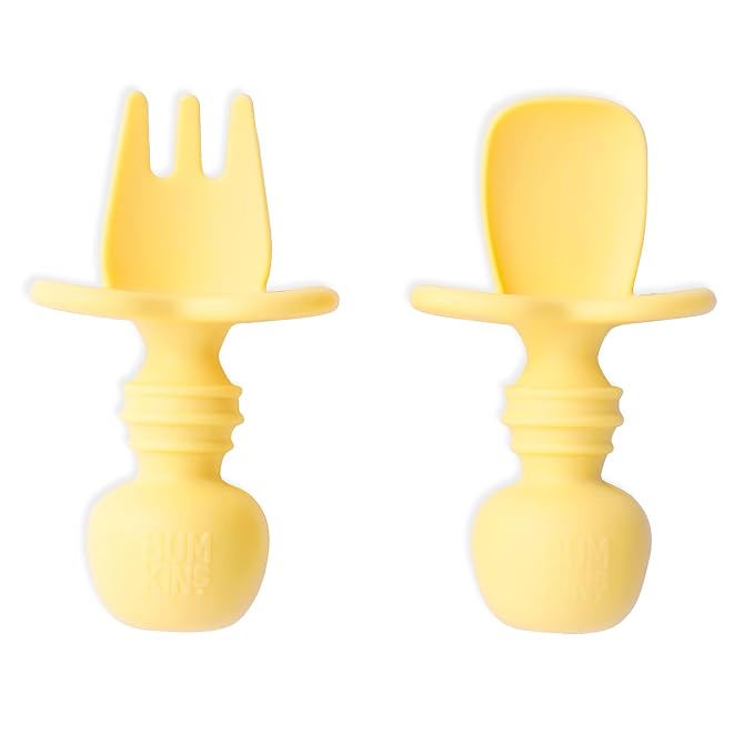Bumkins Baby Utensils Set, Chewtensils Silicone Spoons by Bumkins