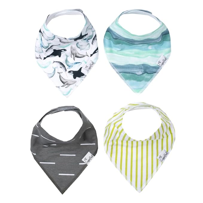 Copper Pearl 4 Pack Soft Cotton Baby Bibs by CopperPearl