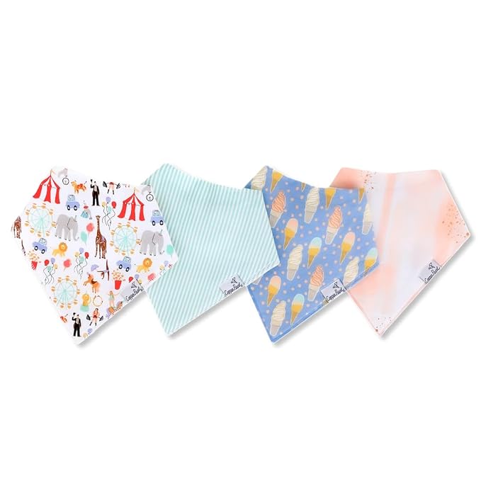 Copper Pearl 4 Pack Soft Cotton Baby Bibs by CopperPearl