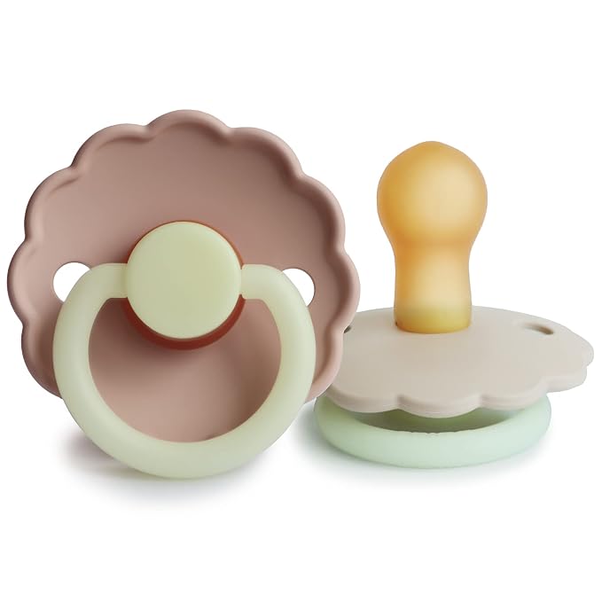 FRIGG Daisy Night Natural Rubber Baby Pacifier | Made in Denmark | BPA-Free by mushie
