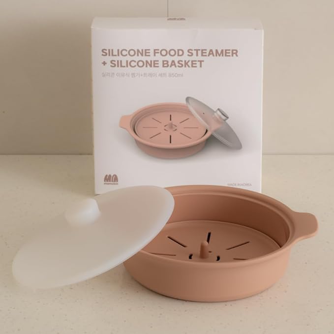 Microwave Silicone Steamer for Baby Food, Made In Korea, Oven & Dishwasher Safe - Image 5