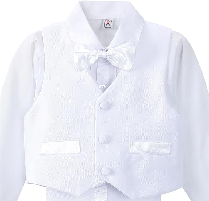Dressy Daisy Baby Toddler Boy 5 Pcs Set Formal Tuxedo Suits No Tail Wedding - Image 5