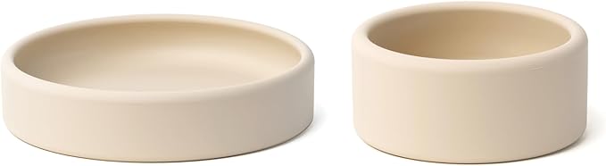 APLAINR Silicone Baby/Toddler Plate and Bowl Bundle, Oat Cream by APLAINR