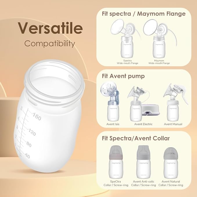 Maymom Wide Neck Breastmilk Collection n Storage Bottle 5.4 oz; Re-markable - Image 3