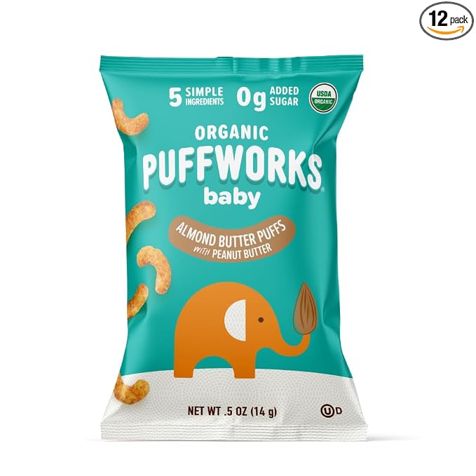 Puffworks Baby Organic Almond Butter Puffs, by Puffworks