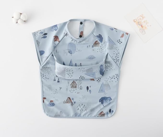 GZMM Waterproof Baby Bibs, Infant Toddler Extra Cover Feeding Bib - Image 8