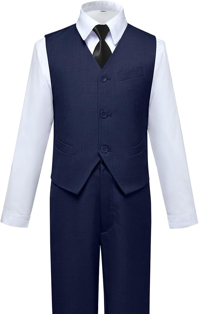 Visaccy Boys Suits Slim Fit Dress Clothes Ring Bearer Outfit - Image 5