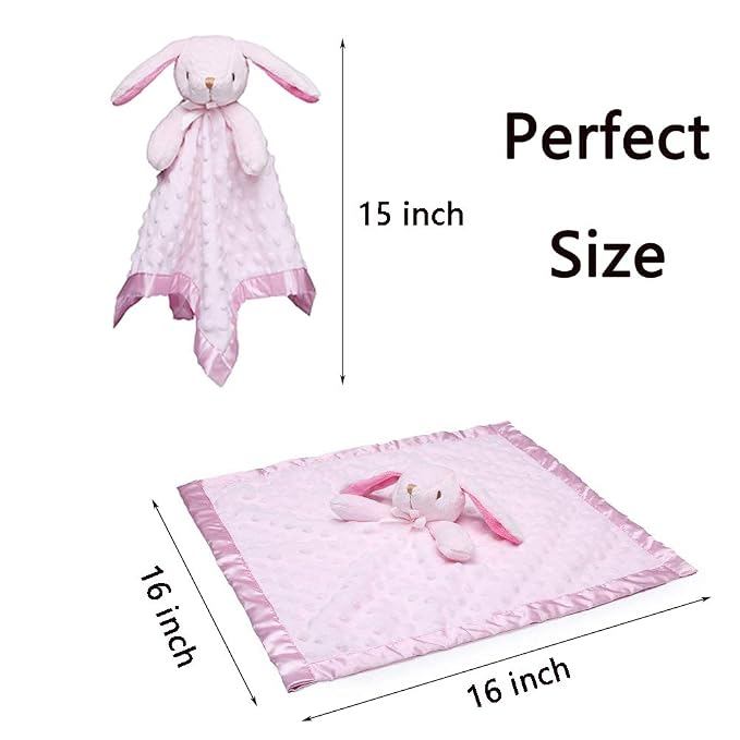 Pro Goleem Loveys for Babies Bunny Security Blanket Baby Girl Gifts Newborn - Image 6