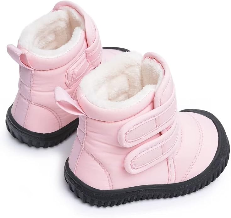 BMCiTYBM Toddler Baby Snow Boots Winter Shoes Boys Girls Cold Weather Baby Faux - Image 5