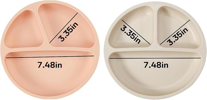 PandaEar 2 Pack Silicone Divided Suction Plates - Image 3
