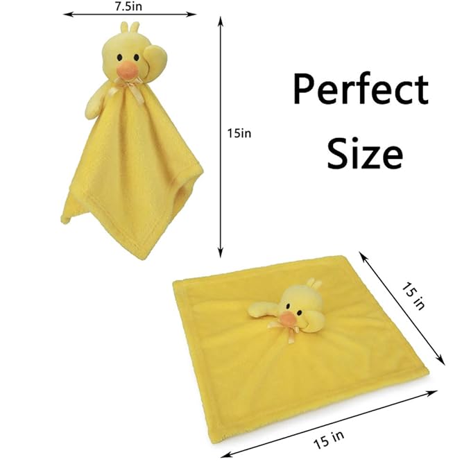 Pro Goleem Duck Security Blanket Soft Yellow Baby Lovey Unisex Lovie Baby Gifts - Image 5