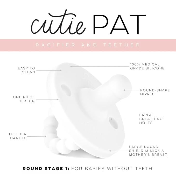 Ryan & Rose Cutie PAT All-in-One Pacifier and Teether Massaging Teething Ring - Image 2