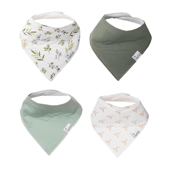 Copper Pearl 4 Pack Soft Cotton Baby Bibs by CopperPearl
