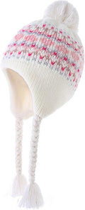 Moon Kitty Girls Knit Hats Winter Fleece Lining Skiing Winter Caps by Moon+Kitty