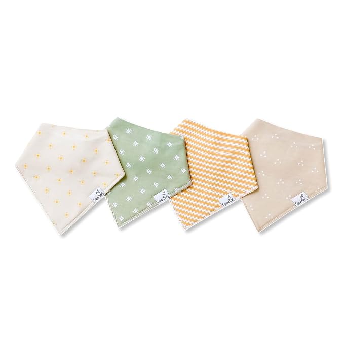 Copper Pearl 4 Pack Soft Cotton Baby Bibs by CopperPearl