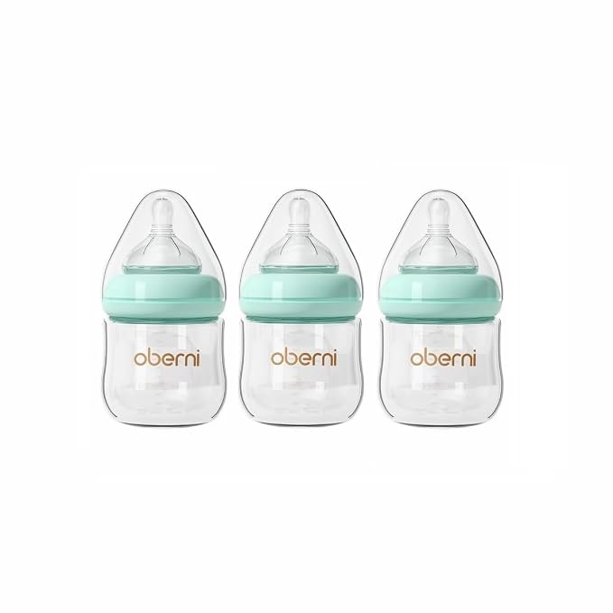 Glass Baby Bottles, Newborn Baby Bottle 4oz/120ml by oberni