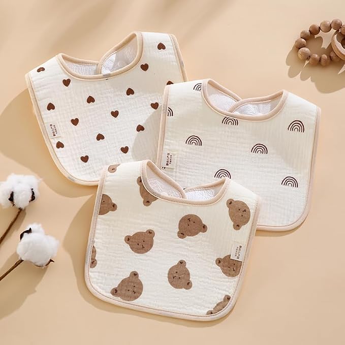 Baby Bandana Bibs, 6 Pack Waterproof Toddler Bib, Soft Cotton Absorbent Baby - Image 4