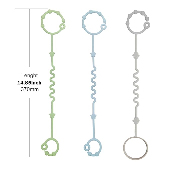 Toy Straps for Baby, RTMOK Silicone Setpacifier Clip, Applies to Car Seat Toy - Image 4