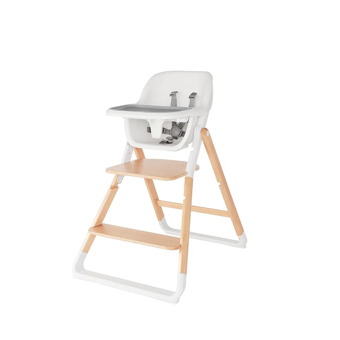 Ergobaby Evolve Baby Essentials Portable High Chair, Natural Wood by Ergobaby