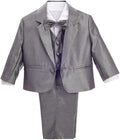 Dressy Daisy Baby Toddler Boy 5 Pcs Set Formal Tuxedo Suits No Tail Wedding by DressyDaisy
