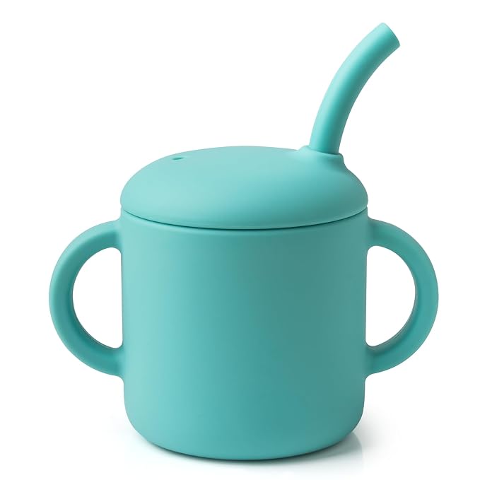 Silicone Baby Cup with Straw, Straw Cup by Catii