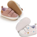 2Pairs Baby Shoes, Boys Girls Non-Slip Rubber Sole Sneakers, Unisex Infant Soft by 82-eitwo