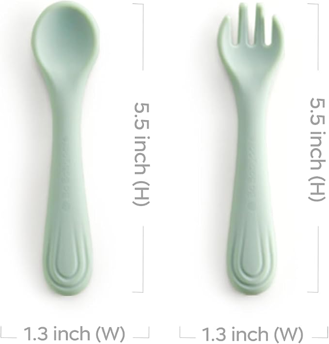 Bc Babycare Portable 4 Pack Baby & Toddler Self Feeding Fork and Spoon Set - Image 8